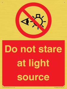 PP12646: Do not stare at light source