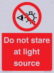 PP12646: Do not stare at light source