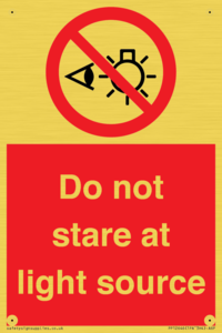 PP12646: Do not stare at light source