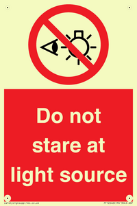 PP12646: Do not stare at light source