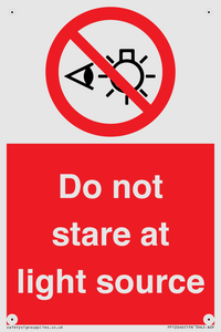PP12646: Do not stare at light source
