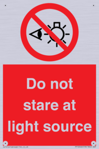 PP12646: Do not stare at light source