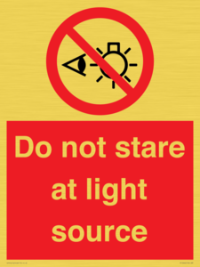 PP12646: Do not stare at light source