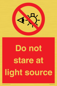 PP12646: Do not stare at light source