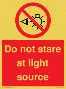 PP12646: Do not stare at light source
