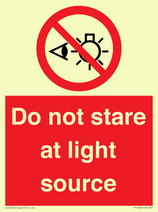 PP12646: Do not stare at light source