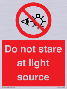 PP12646: Do not stare at light source