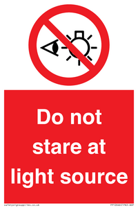PP12646: Do not stare at light source