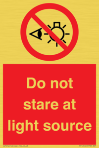 PP12646: Do not stare at light source