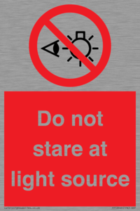 PP12646: Do not stare at light source