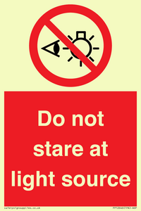 PP12646: Do not stare at light source