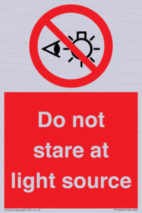 PP12646: Do not stare at light source