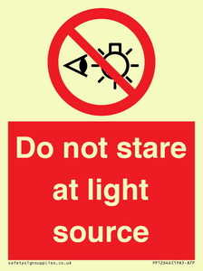PP12646: Do not stare at light source