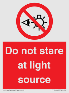 PP12646: Do not stare at light source
