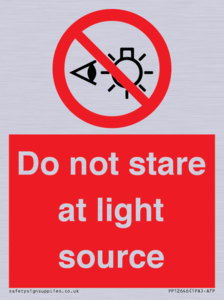 PP12646: Do not stare at light source