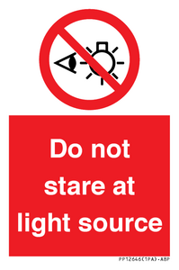 PP12646: Do not stare at light source