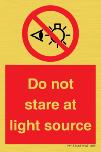 PP12646: Do not stare at light source