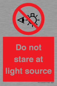 PP12646: Do not stare at light source