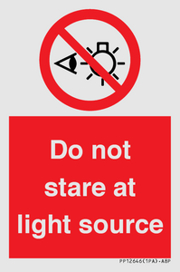 PP12646: Do not stare at light source