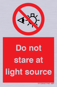 PP12646: Do not stare at light source