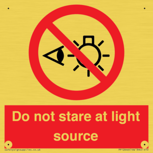 PP12646: Do not stare at light source