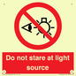 PP12646: Do not stare at light source