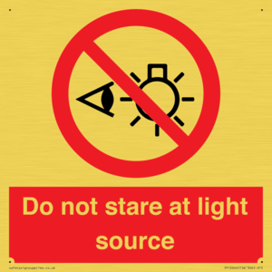 PP12646: Do not stare at light source