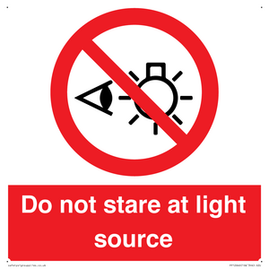 PP12646: Do not stare at light source