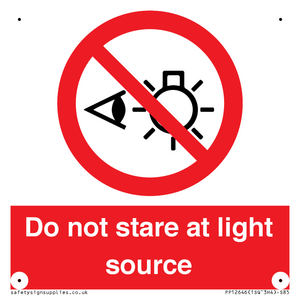 PP12646: Do not stare at light source