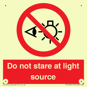 PP12646: Do not stare at light source