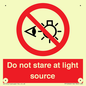 PP12646: Do not stare at light source
