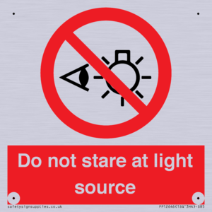 PP12646: Do not stare at light source