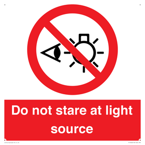PP12646: Do not stare at light source