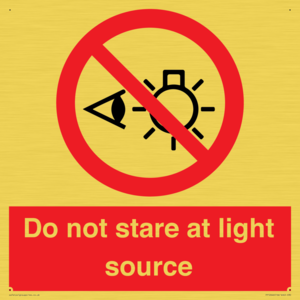 PP12646: Do not stare at light source