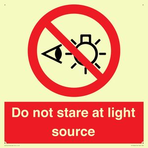 PP12646: Do not stare at light source