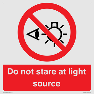 PP12646: Do not stare at light source