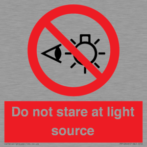 PP12646: Do not stare at light source