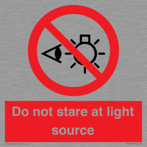 PP12646: Do not stare at light source