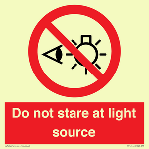 PP12646: Do not stare at light source