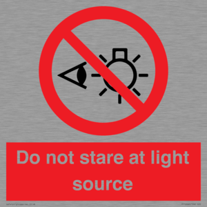 PP12646: Do not stare at light source