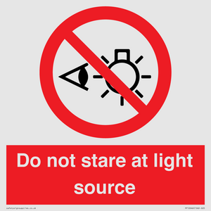 PP12646: Do not stare at light source