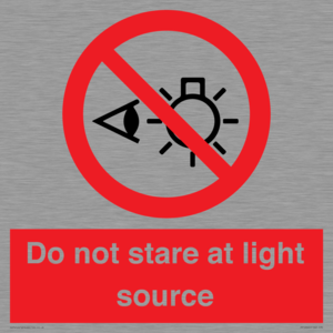 PP12646: Do not stare at light source