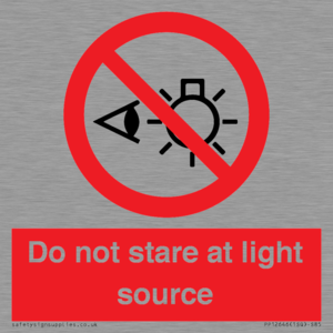 PP12646: Do not stare at light source