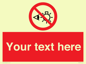 PP12670: Custom Prohibition: Do not stare at light source