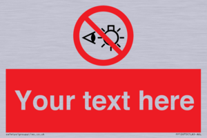 PP12670: Custom Prohibition: Do not stare at light source