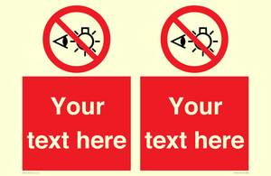 PP12670: Custom Prohibition: Do not stare at light source