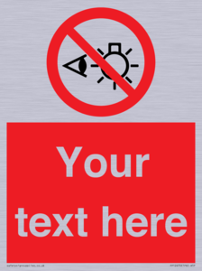 PP12670: Custom Prohibition: Do not stare at light source