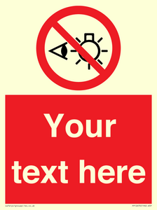 PP12670: Custom Prohibition: Do not stare at light source