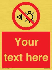 PP12670: Custom Prohibition: Do not stare at light source