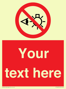 PP12670: Custom Prohibition: Do not stare at light source